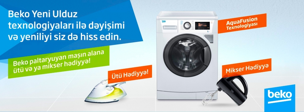SOLİTON-DAN BEKO AQUA FUSİON TEXNOLOGİYALI PALTARYUYAN MAŞIN KAMPANİYASI!