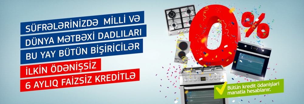 SOLİTON-DA BU YAY BÜTÜN BİŞİRİCİLƏR İLKİN ÖDƏNİŞSİZ VƏ 6 AYLIQ FAİZSİZ KREDİTLƏ!