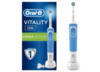 Oral-B D100 Elektrik Diş Fırçası Cross Action, Mavi