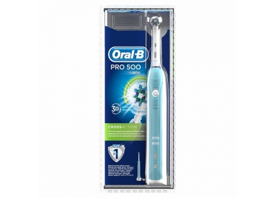 Oral-B PRO 500 Elektrikli diş fırçası Cross Action, Ağ/Mavi