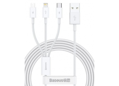 Baseus USB↔M+IP+C Kabel 1.5M SUPERIOR White