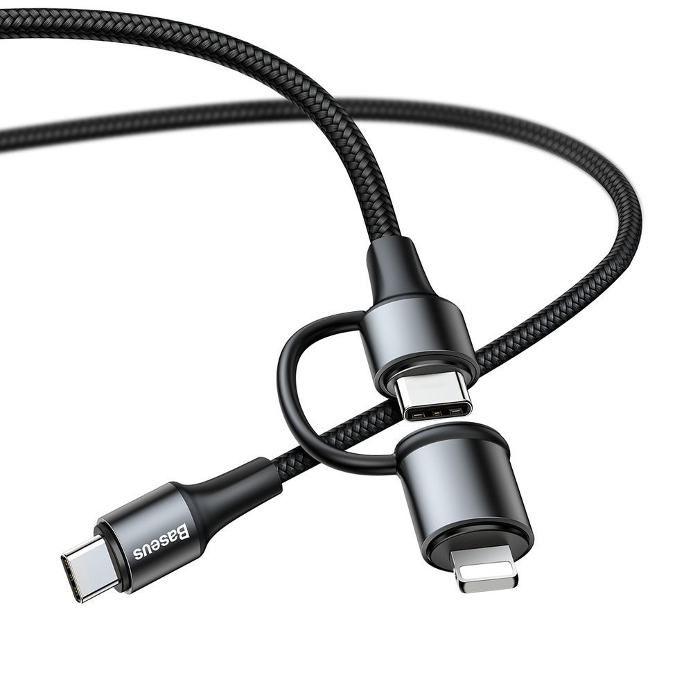 Baseus TYPE-C↔C/IP Kabel 1M TWINS 60W Black