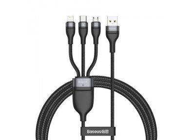 Baseus USB↔M+IP+C Kabel 1.2M FLASH Black