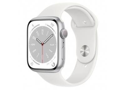 Apple  Watch 8 45mm Silver / White Sprot Band