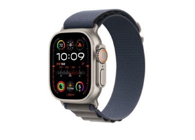 Apple Watch Ultra 2 Titanium Case, Blue Alpine Loop Band ( Large size ) + Cellular MREQ3RB/A