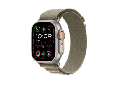 Apple Watch Ultra 2 Titanium Case, Olive Alpine Loop Band ( Medium size ) + Cellular MREY3RB/A