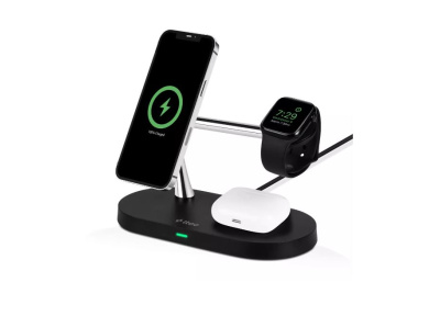 TTEC AirCharger Quattro M 4-in-1 Wireless Stand with LED light Black  (2KS26S)