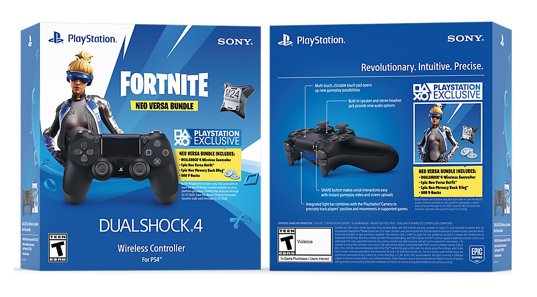 Fortnite Neo Versa oyunu + DUALSHOCK®4 paketi